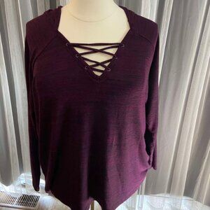 Torrid size 4  hooded super soft pull over- Purple